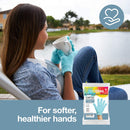 ZenToes Moisturizing Gloves with Gel Lining - Dry Hands Treatment - 1 Pair Hydrating Cracked Hand Healing Gloves - Repair Rough, Chapped Skin Overnight (Fuzzy Blue) ZenToes Store