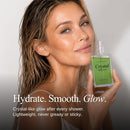 Crystal Body Oil, After Shower Body Oil for Women, Silk Moisturizer for Dry & Crepey Skin, Non-Greasy & Fast Absorbing Dry Oil, Citrus Bergamot Clean Musk Scent, Midnight Garden, 3.38 fl oz Infinity Warehouse