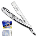100 BLADES + Facón Professional Marble Straight Edge Barber Razor - Salon Quality Cut Throat Shavette FACON