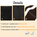 28 Inch Ponytail Extension Long Straight Wrap Around Clip in Synthetic Fiber Hair for Women medium brown KOODER