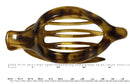 Parcelona France Wide Beak Celluloid Large Side Slide Hair Clips Volume Strong Hold No Slip Grip Girls Hair Claw Clips for Women Durable Styling Paris Hair Accessories, Made In France (Light Shell) Parcelona