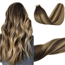 GOO GOO Tape in Hair Extensions Human Hair 20 Inch Ombre Chocolate Brown to Honey Blonde Remy Hair Extensions 20pcs 50g Straight Remy Human Hair Extensions Tape in GOO GOO Store