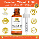 100% Natural Vitamin E Oil - For Skin, Hair and Nail Health - Nourishing Pure Vitamin E Oil For Skin - No Synthetic Ingredients, GMOs or Parabens - Cruelty Free Vitamin E Oil For Lip Gloss - 28,500 IU GOURMANTE FOOD, THE MED WAY