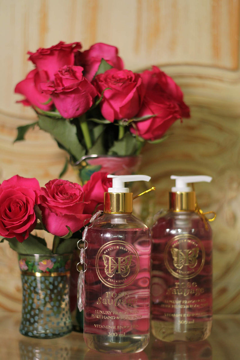 HB Health Beauty Botanicals Luxury Rose Sauvage Fragrance Spa Day Bundle HB HEALTH BEAUTY BOTANICALS