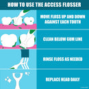 Listerine Ultraclean Access Disposable Snap-On Dental Flosser Refill Heads For Proper Oral Care & Hygiene, Durable Floss Helps Remove Plaque, Unflavored, 28 ct Reach