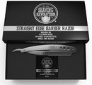 Straight Edge Barber Razor for Close Shaving - Professional Straight Blade Razor for Men with 100 Single Edge Blades- Mens Straight Razor Kit SHAVING REVOLUTION
