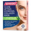 10 Piece V Line Shaping Face Masks – Lifting Hydrogel Collagen Mask with Aloe Vera – Anti-Aging and Anti-Wrinkle Band - Double Chin Reducer Strap - Contouring, Slimming and Firming Face Lift Sheet Stylia Store