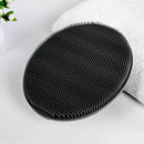 Soft Silicone Body Scrubber Handheld Shower Cleansing Brush, Gentle Exfoliating and Massage for all Kinds of Skin (Black) INNERNEED