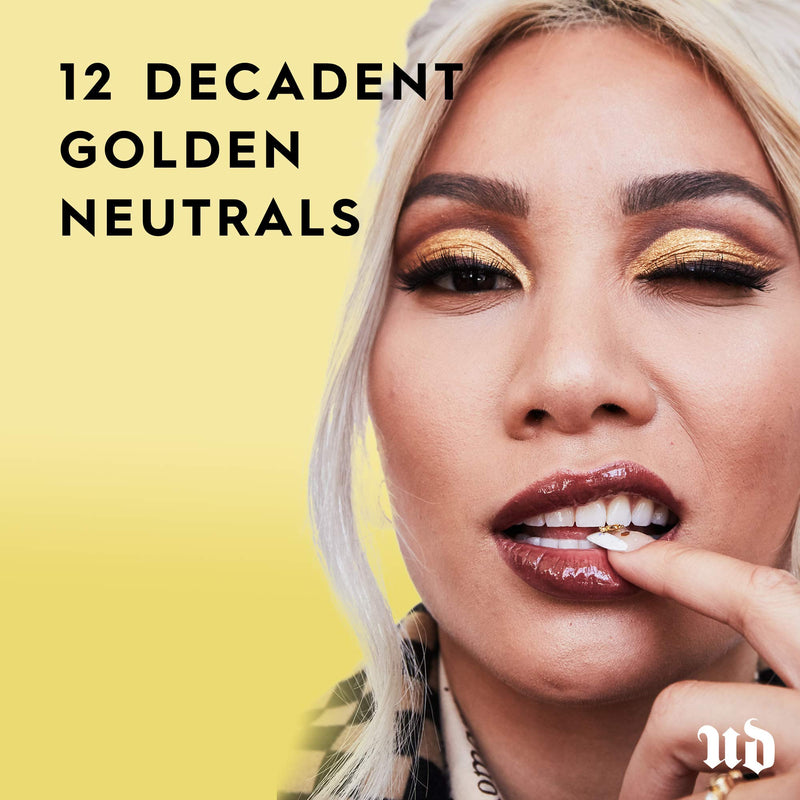 Urban Decay Naked Honey Eyeshadow Palette, 12 Golden Neutral Shades - Ultra-Blendable, Rich Colors with Velvety Texture - Set Includes Mirror & Double-Ended Makeup Brush URBAN DECAY