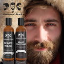 Beard Wash & Beard Conditioner Set with Argan Oil - Aids Growth and Volume - Softens, Smooths & Strengthens All Types of Beards & Mustaches - Made In the USA The Gentlemen's Beard