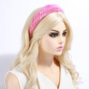 SP SOPHIA COLLECTION Women's Sparkling Crystal Padded Rhinestone Wide Bejeweled Hair Headband Party Hairband Hair Accessories in Hot Pink SP Sophia Collection