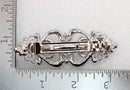 Faship Gorgeous Aqua Crystal Hearts And Floral Hair Barrette Faship