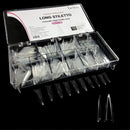 Vivace Clear Long Stiletto 500 Acrylic False Fake Nail Tips With Clear Plastic Case for Nail Salon Nail Shop (Clear L.Stiletto) Vivace