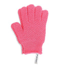 Evridwear Exfoliating Gloves for Shower, 100% Nylon Thick Soft Medium Heavy Bathing Gloves Dead Skin Remover Body Scrubber Smooth Skin with Hang Loop, 1 Pairs (Hot Pink) Evridwear