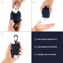 Travel Size Bottle Case, Hand Sanitizer Holder Carrier Bag - Portable Mini Waist Bag for Liquid Storage - Clip On Belt Loop, Backpack and Purse - Includes Empty Flip Cap 2 oz. Reusable Bottle (Blue) 2nd Childhood