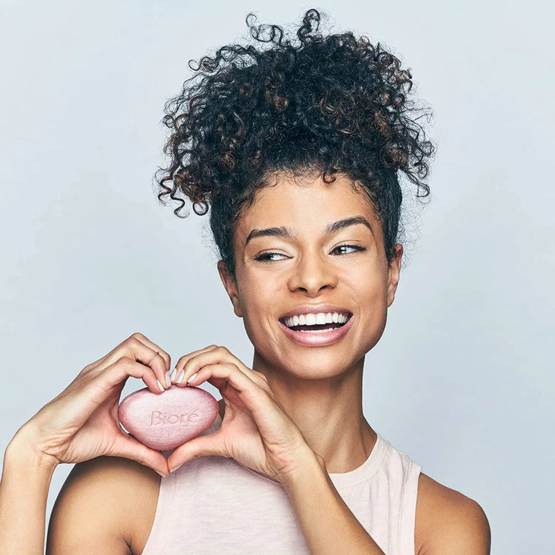 Bioré Quartz Charcoal Facial Cleansing Bar Vegan Friendly Rose Bioré Store