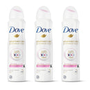 Dove Antiperspirant Deodorant Dry Spray No White Marks Clear Finish Invisible 48-Hour Sweat and Odor Protecting Deodorant for Women 3.8 oz 3 Count Dove