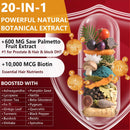 DHT Blocker for Men | Extra Strength Saw Palmetto & Biotin Hair Growth Supplement - Hair Growth Vitamins - Hair Regrowth - Natural Hair Loss Supplements for Men - Proprietary Herbal Blends,1 Pack Infinity Warehouse