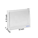 BLUECELL 10 PCS Mini Small PVC Transparent Plastic Cosmetic Organizer Bag Pouch With Zipper Closure,Travel Toiletry Makeup Bag BLUECELL