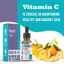 Vitamin C Serum For Face And Skin Rejuvenation With Hyaluronic Acid And Vitamin E Battles Signs Of Aging By Moisturizing & Boosting Antioxidant Levels For Wrinkle-Free & Younger Skin - 1 fl oz Salt Lake Supplements Store