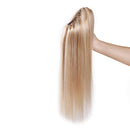 100% Remy Human Hair Ponytail Extension One Piece Claw/Jaw Clip Ponytail Hairpiece Clip In Pony Tail Extensions For Girl Lady Women Long Straight