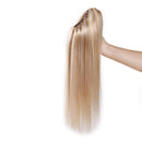 100% Remy Human Hair Ponytail Extension One Piece Claw/Jaw Clip Ponytail Hairpiece Clip In Pony Tail Extensions For Girl Lady Women Long Straight