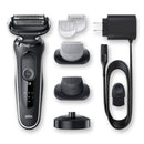 Braun Electric Razor for Men Foil Shaver with Precision Beard Trimmer, Body Groomer, Rechargeable, Wet & Dry with EasyClean & Charging Stand, Black, 6 Piece Set Braun