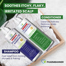 PHARMBANNER Anti-Fungal Shampoo and Conditioner Set – Tea Tree & Argan Oil for Folliculitis, Seborrheic Dermatitis, Scalp Psoriasis – Relieves Itchy, Flaky, Dry Scalp – Sulfate & Paraben Free Infinity Warehouse