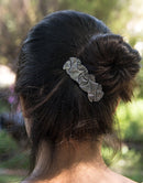 Ginkgo Hair Clip, Hand Crafted Metal Barrette Made in the USA with a Medium 70mm Clip by Oberon Design Oberon Design