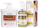 Advanced Clinicals Brightening Vitamin C Cream Moisturizer + Vitamin C Body Oil 2pc Skincare Set | Nourishing, Brightening, & Hydrating Body Oil & Body Lotion To Improve Appearance Of Dark Spots, 2pc Infinity Warehouse
