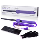 Herstyler Marula Oil Hair Serum and Baby Curls Mini Curling Iron (Purple) Set HerStyler
