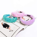SP SOPHIA COLLECTION Women's Sparkling Crystal Padded Rhinestone Wide Bejeweled Hair Headband Party Hairband Hair Accessories in Aqua SP Sophia Collection Store