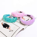 SP SOPHIA COLLECTION Women's Sparkling Crystal Padded Rhinestone Wide Bejeweled Hair Headband Party Hairband Hair Accessories in Pink SP Sophia Collection