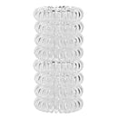 Kitsch Spiral Hair Ties, Coil Hair Ties, Phone Cord Hair Ties, Ponytail Hair Coils No Crease, Headband - 8 pcs (Transparent) Kitsch