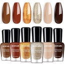 Morovan Fingernail Nail Polish Set: Holographic Metallic Ombre Lacquer Air Dry Nail Polish Regular Nail Pack 0.27oz Glitter Finger Nail Bulk Toenail Polish Kit Halloween Fall Gift for Women Infinity Warehouse