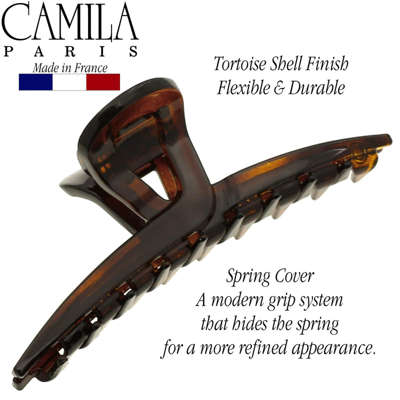 Camila Paris CP2623 French Hair Clip for Women, Narrow, Strong Hold Grip Double Teeth Girls Hair Claw Clips Jaw, Fashion Durable Styling Hair Accessories for Women, Made in France Camila