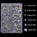 4000pcs Hot Fix Round Crystals Gems Glass Stones Hotfix Flat Back Rhinestones (Crystal AB) Massive Beads