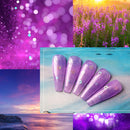Makartt Jelly Glitter Poly Nail Gel Kit, Pastel Translucent Nail Extension Gel BuilderNail Gels Pink Blue Purple Pastel Gel Colors Nail Enhancement Set for Beginner Nail Technician Makartt