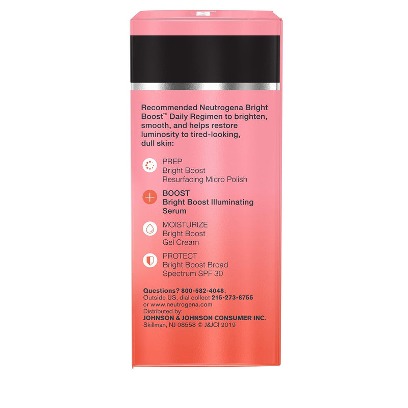 Neutrogena Bright Boost Illuminating Face Serum with Neoglucosamine & Turmeric Extract for Even Skin Tone, Resurfacing Serum for Face to Reduce Dark Spots & Hyperpigmentation, 1 Fl Oz Neutrogena
