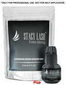 Extra Strong Eyelash Extension Glue - Stacy Lash (0.17fl.oz / 5ml) / 0.5-1 Sec Drying time/Retention – 7 Weeks/Maximum Bonding Power/Professional Use Only Black Adhesive/for Semi-Permanent Extensions STACY LASH