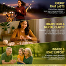 Magnesium Citrate 1500mg with Vitamin D3 10,000 IU & K2 MK-7 – Energy, Immunity & Bone Support – 60 Vegan Capsules – High Absorption, Non-GMO Infinity Warehouse