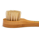 GranNaturals Manual Facial Brush Dry Brushing Scrubber - Natural Bristles for Exfoliation - Promotes Lymphatic Drainage, Deep Cleansing, Gentle Pore Cleaning for Glowing, Soft Skin - Wooden Handle GranNaturals