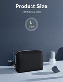 Gonex Large Makeup Bag for Purse PU Vegan Leather Travel Cosmetic Pouch Toiletry Bag for Women Girls Gifts Portable Water-Resistant Daily Storage Organzier Black Gonex Store