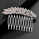 Lux Accessories Pave Crystal Leaf Branch Bridal Bride Bridesmaid Hair Comb LUX ACCESSORIES