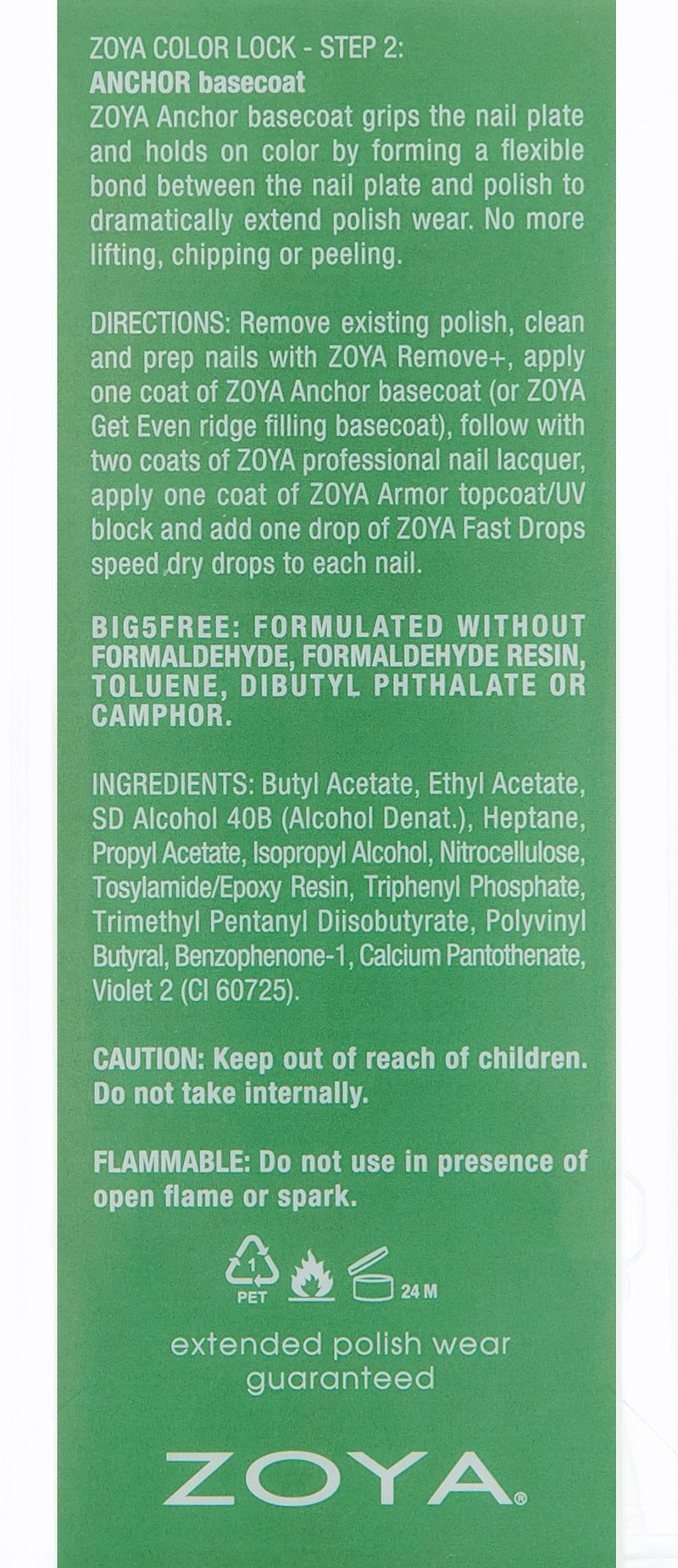 ZOYA Anchor Base Coat, 0.5 Fl Oz ZOYA