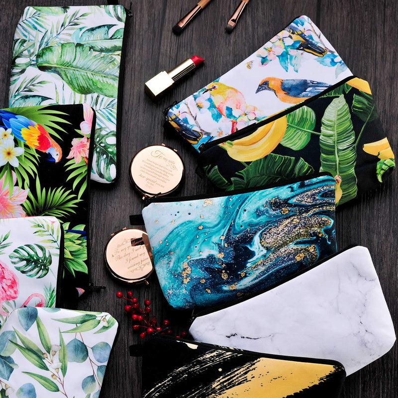 Pack of 3 Cosmetic Bags for Women Functional Makeup Bags Small Travel Bags Toiletries Case Durable Waterproof Bags Accessories Organizer Fashion Women Gifts (Style B) FUN FUN HOME