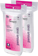 Swisspers Premium 100 Percent Cotton Ovals, Reclosable Bags, 50 Count Bags, 2 Pack (100 Count Total) Swisspers
