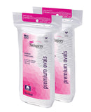 Swisspers Premium 100 Percent Cotton Ovals, Reclosable Bags, 50 Count Bags, 2 Pack (100 Count Total) Swisspers