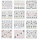 ALLYDREW 24 Sheets Globetrotter Nail Stickers Nail Art Paris Nail Stickers Patriotic Nails allydrew