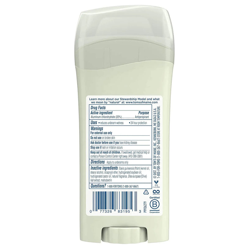 Tom's of Maine Antiperspirant Deodorant for Women, Natural Powder, 2.25 oz. 3-Pack Tom's of Maine Store